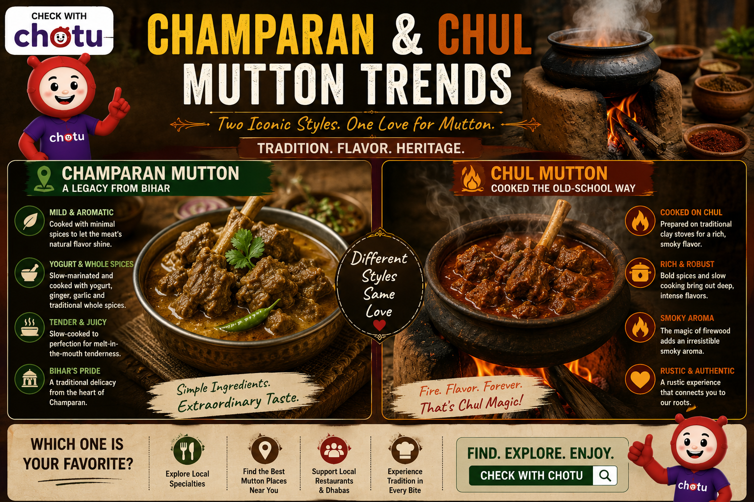 Champaran & Chul Mutton Trends – Where to Try Them with chotu