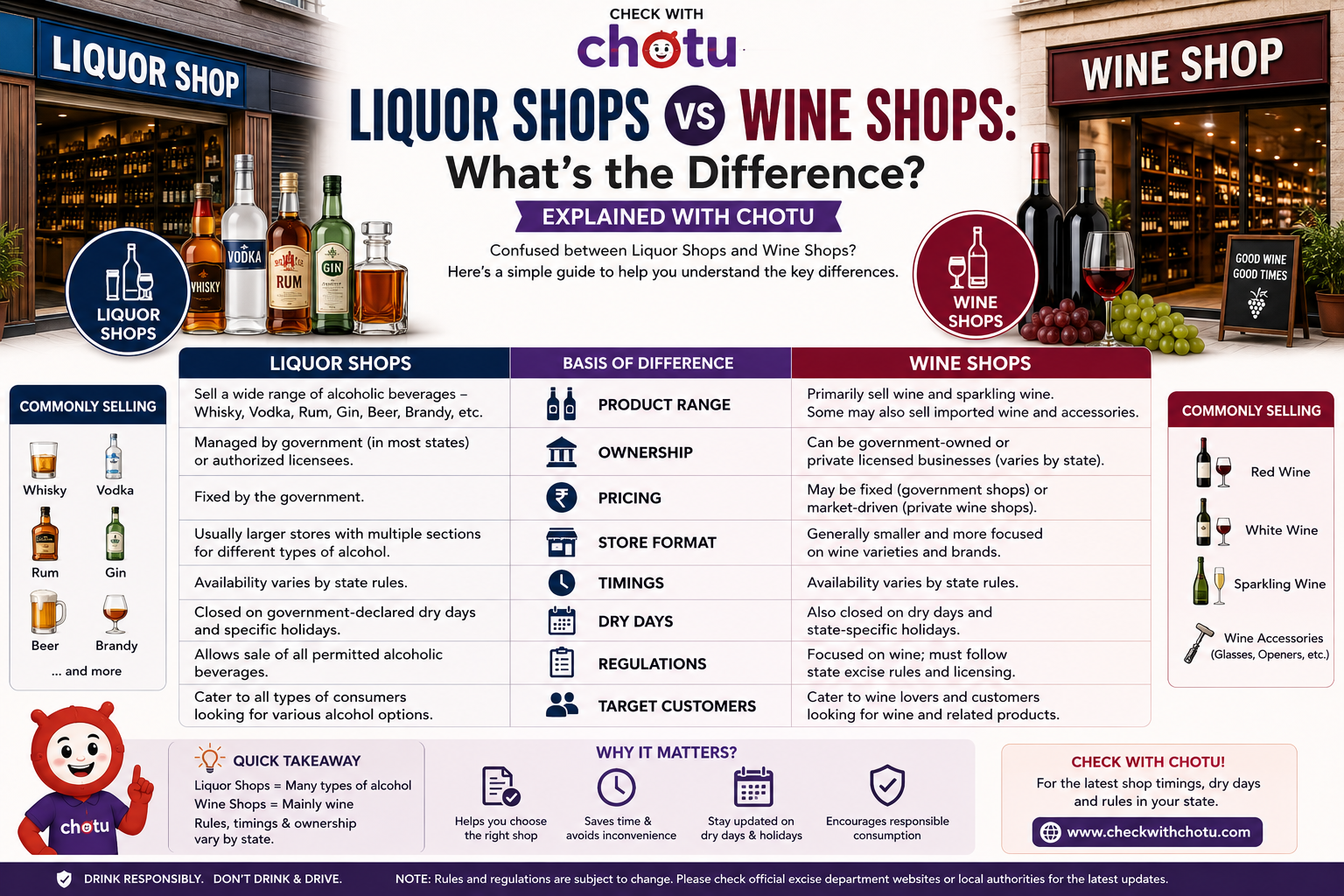 Liquor Shops vs Wine Shops: What’s the Difference? – Explained with chotu