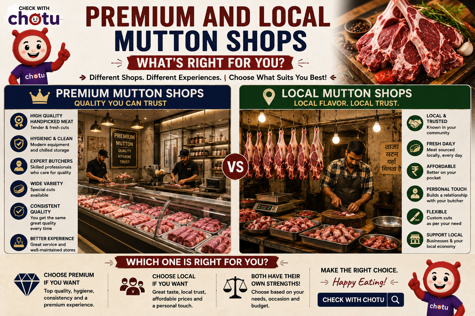 Premium and Local Mutton Shops – What’s Right for You?