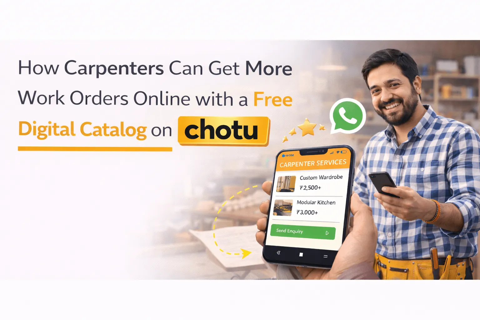 How Carpenters Can Get More Work Orders Online with a Free Digital Catalog on chotu